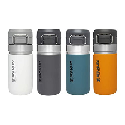 STANLEY Quick Flip Stainless Steel Water Bottle .71L / 24OZ Charcoal – Leakproof Insulated Water Bottle - Push Button Locking Lid - BPA-Free Thermos Flask - Cup Holder Compatible - Dishwasher Safe