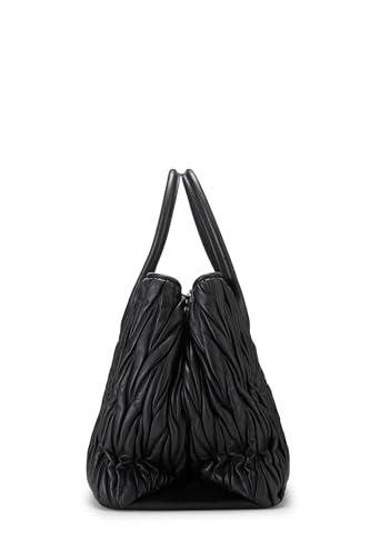 Miu Miu, Pre-Loved Black Nappa Convertible Tote, Black