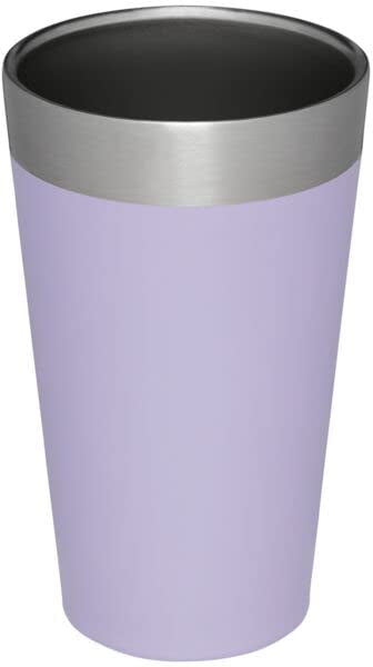 Stanley Adventure Stacking Beer Pint Glass 16oz | Stackable Drinking Cup for Cold Beverages | Dishwasher Safe | Insulated Stainless Steel Tumbler | BPA-Free | Lavender
