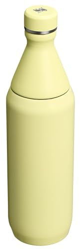 Stanley All Day Slim Bottle 20 oz | Twist off Lid with Leakproof Seal | Slim Design for Travel and Gym | Insulated Stainless Steel Water Bottle | BPA-Free | Pomelo Gloss