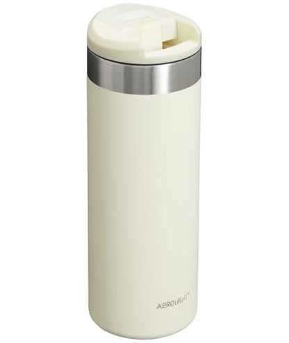 Stanley AeroLight Transit Bottle 16 oz | Locking Drink Through Lid | Leak Resistant Water Bottle or Coffee Travel Mug | Lightweight Insulated Stainless Steel | BPA-Free | Cream