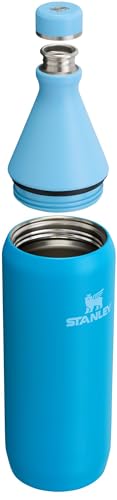 Stanley All Day Slim Bottle 34 oz | Leakproof Twist on Lid | Slim Design for Travel and Gym | Insulated Stainless Steel Water Bottle | BPA-Free | Azure