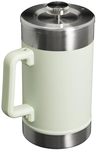 Stanley Classic Stay-Hot French Press Coffee Maker 48 oz | 5 Minute Brew, 4 Hours Hot | Mesh Filter for Coffee Grounds | Insulated Stainless Steel French Press | BPA-Free | Mist