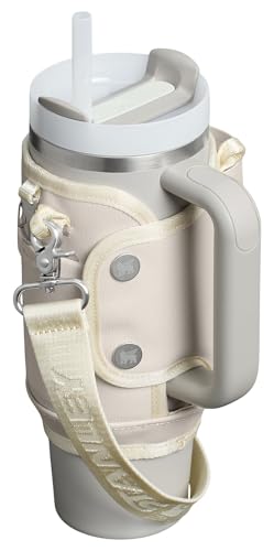Stanley All Day Quencher Carry All for 30 oz Tumbler with Handle | Crossbody Bag with Phone Holder Pocket, Card Sleeve & Detachable Strap | Water Bottle Carrier Bag | BPA-Free | Cream