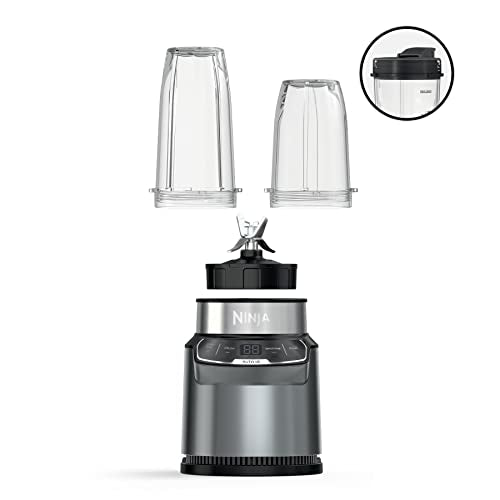 Ninja BN400C, Personal Nutri-Blender Pro with Auto-iQ Technology, Silver, 1000W