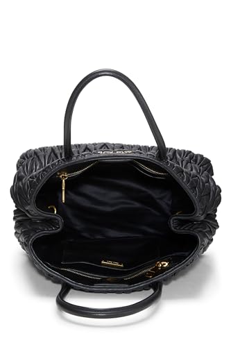Miu Miu, Pre-Loved Black Nappa Convertible Tote, Black