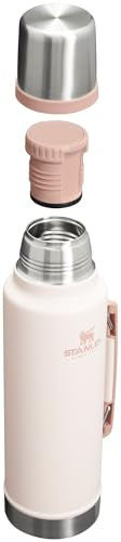 Stanley Classic Legendary Vacuum Bottle 1.5 qt | Wide Mouth with Leakproof Cup Lid | Keep Drinks Hot or Cold | Packable for Travel | Insulated Stainless Steel Thermal Bottle | BPA-Free | Rose Quartz