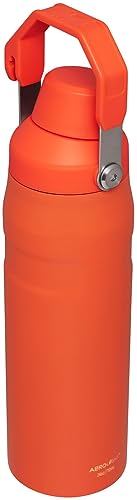 Stanley IceFlow Fast Flow Water Bottle 24 oz | Angled Spout Lid | Lightweight and Leakproof for Travel and Sports | Insulated Stainless Steel | BPA-Free | Tigerlily