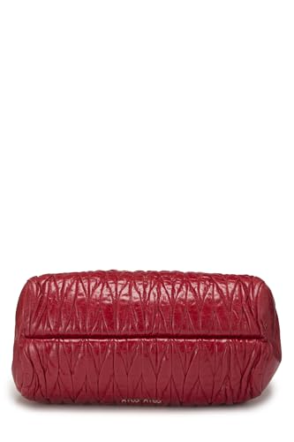 Miu Miu, Pre-Loved Red Nappa Convertible Handbag, Red