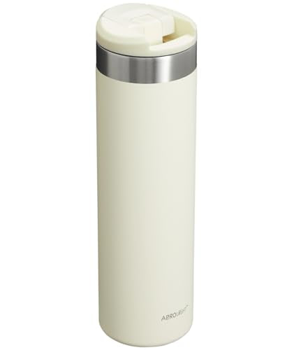 Stanley AeroLight Transit Bottle 20 oz Locking Drink Through Lid Leak Resistant Water Bottle or Coffee Travel Mug Lightweight Insulated Stainless Steel BPA-Free Cream