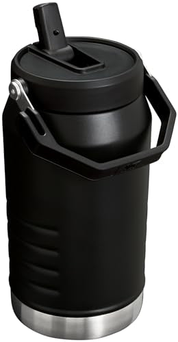 Stanley IceFlow Flip Straw Jug with Handle 64 oz| Twist On Lid and Flip Up Straw | Leak Resistant for Travel and Sports | Insulated Stainless Steel | BPA-Free | Black