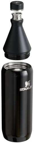 Stanley All Day Slim Bottle 34 oz | Twist On Lid with Leakproof Seal | Slim Design for Travel & Gym | Insulated Stainless Steel | BPA-Free | Black