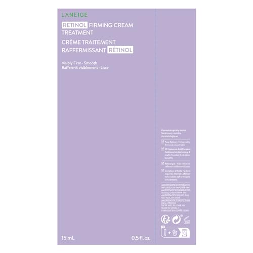 LANEIGE Retinol Firming Cream Treatment: Anti-Aging Moisturizer to Visibly Firm Skin & Smooth Fine Lines and Wrinkles