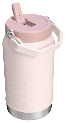 Stanley IceFlow 2.0 Flip Straw Jug with Handle 64 oz | Twist On Lid and Flip Up Straw | Leakproof for Travel and Sports | Insulated Stainless Steel |BPA-Free | Rose Quartz