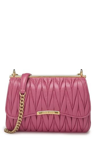 Miu Miu, Pre-Loved Pink Nappa Chain Flap Crossbody, Pink