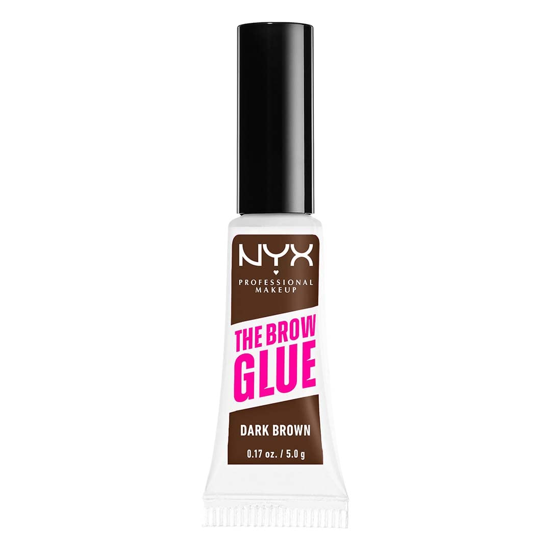 NYX PROFESSIONAL MAKEUP The Brow Glue, Extreme Hold Tinted Eyebrow Gel - Dark Brown & Lift & Snatch Brow Tint Pen, Espresso