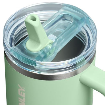 Stanley Quencher ProTour Flip Straw Tumbler with Leakproof Lid 40 oz | Built-In Straw and Handle | Cup Holder Compatible for Travel | Insulated Stainless Steel Cup | BPA-Free | Pistachio
