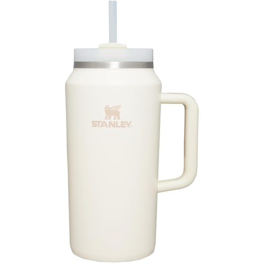 STANLEY Quencher H2.0 FlowState Stainless Steel Vacuum Insulated Tumbler with Lid and Straw for Water, Iced Tea or Coffee (Cream, 64 oz)