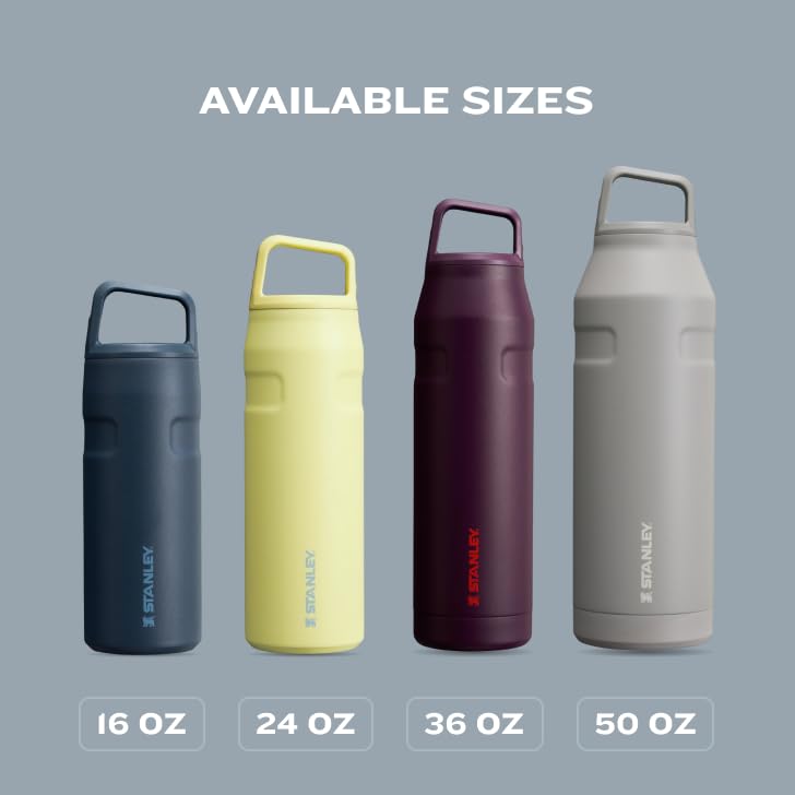 Stanley IceFlow Cap and Carry Water Bottle | Wide Mouth Twist Lid | Lightweight & Leakproof for Travel & Sports | Insulated Stainless Steel | BPA-Free