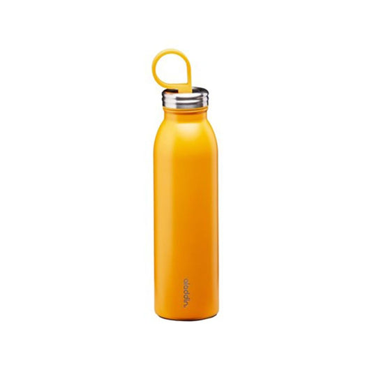 Aladdin Chilled Thermavac Stainless Steel Water Bottle 0.55L Sun Yellow – Insulated Metal Water Bottle - Keeps Cold for 9 Hours - BPA-Free Thermos Flask - Leakproof - Dishwasher Safe