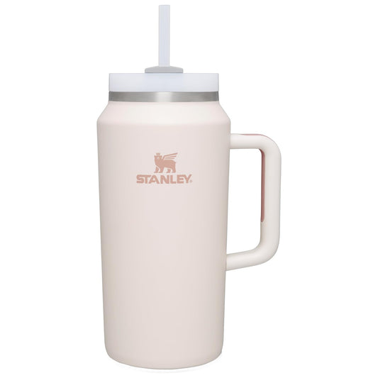 STANLEY Quencher H2.0 FlowState Stainless Steel Vacuum Insulated Tumbler with Lid and Straw for Water, Iced Tea or Coffee (Rose Quartz, 64 oz)