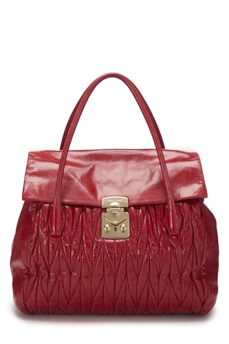 Miu Miu, Pre-Loved Red Nappa Convertible Handbag, Red