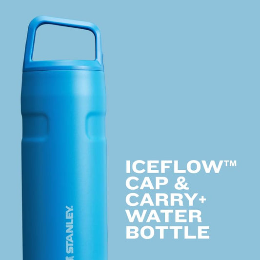 Stanley IceFlow Cap and Carry Water Bottle | Wide Mouth Twist Lid | Lightweight & Leakproof for Travel & Sports | Insulated Stainless Steel | BPA-Free