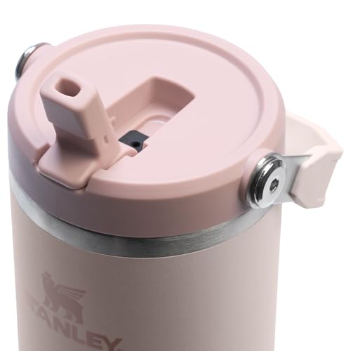 Stanley IceFlow 2.0 Flip Straw Tumbler with Handle 30 oz | Twist On Lid and Flip Up Straw | Leak Resistant Water Bottle | Insulated Stainless Steel | BPA-Free | Rose Quartz