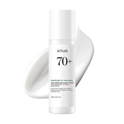 Anua Heartleaf Daily Lotion, Face Moisturizer with Hyaluronic Acid for Sensitive Skin, Lightweight, Korean Skin Care (200ml, 6.76 fl.oz.)