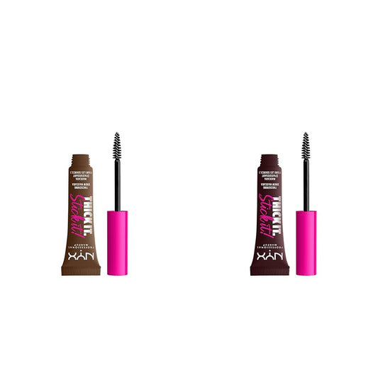 NYX Professional Makeup Thick It Stick It Thickening Brow Mascara Gel Bundle - Brunette and Espresso
