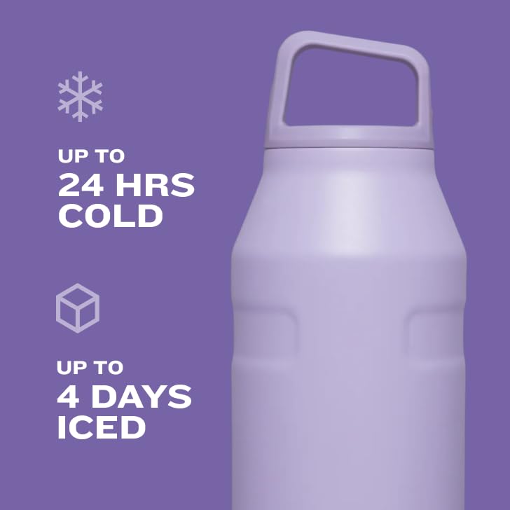 Stanley IceFlow Cap and Carry Water Bottle | Wide Mouth Twist Lid | Lightweight & Leakproof for Travel & Sports | Insulated Stainless Steel | BPA-Free