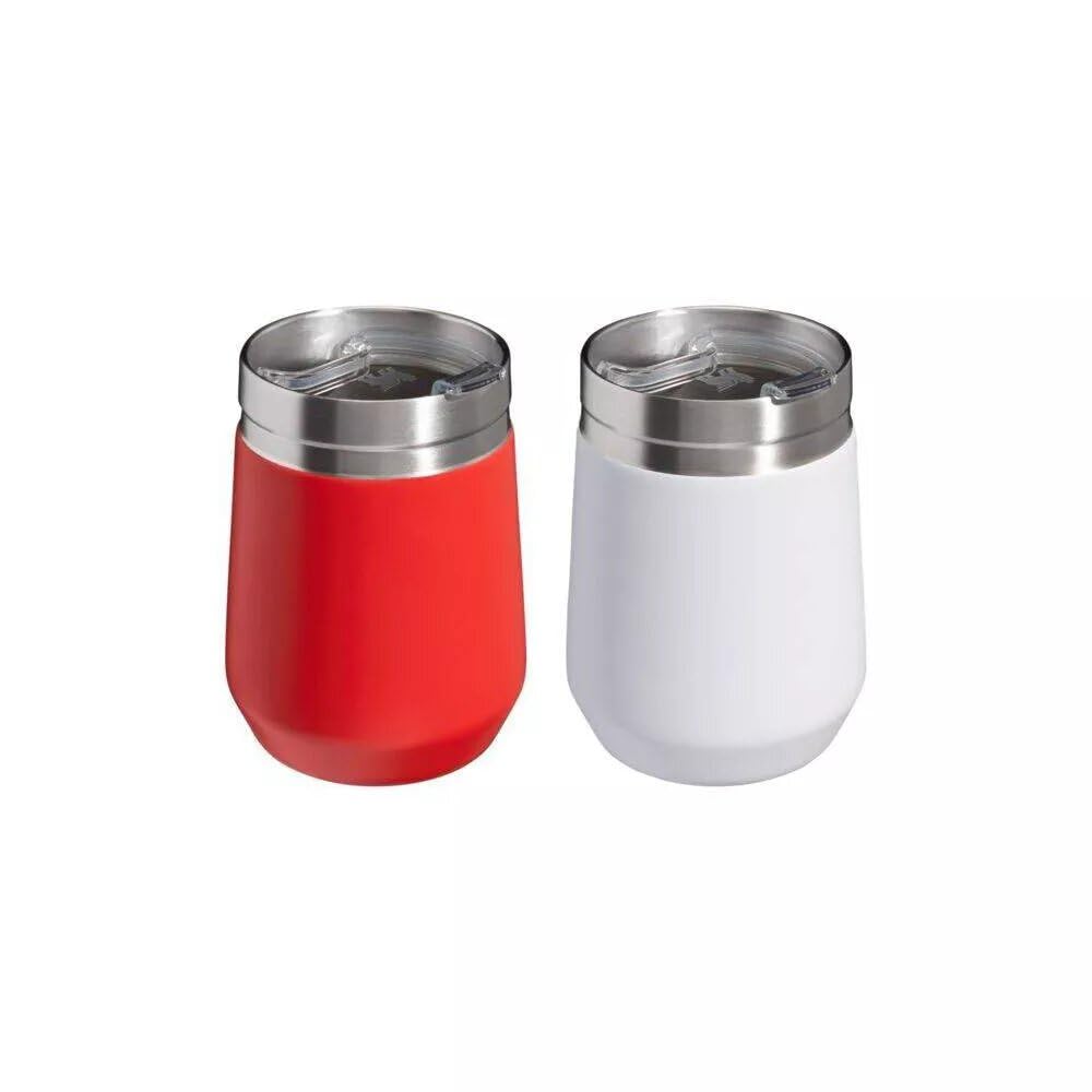 Stanley 10 oz Stainless Steel Everyday Go Tumblers 2pk Red/White, Small, 200-00-4949