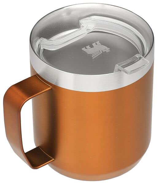Stanley Stay-Hot Camp Mug 12 oz | Press Fit Drink Through Lid | Cup for Coffee, Tea and Drinks | Insulated Stainless Steel Coffee Mug | BPA-Free | Maple