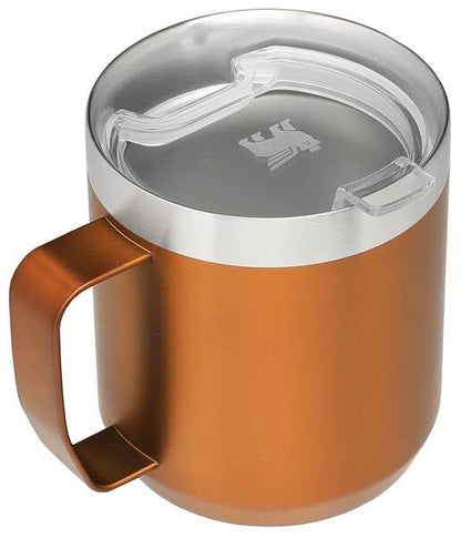 Stanley Stay-Hot Camp Mug 12 oz | Press Fit Drink Through Lid | Cup for Coffee, Tea and Drinks | Insulated Stainless Steel Coffee Mug | BPA-Free | Maple