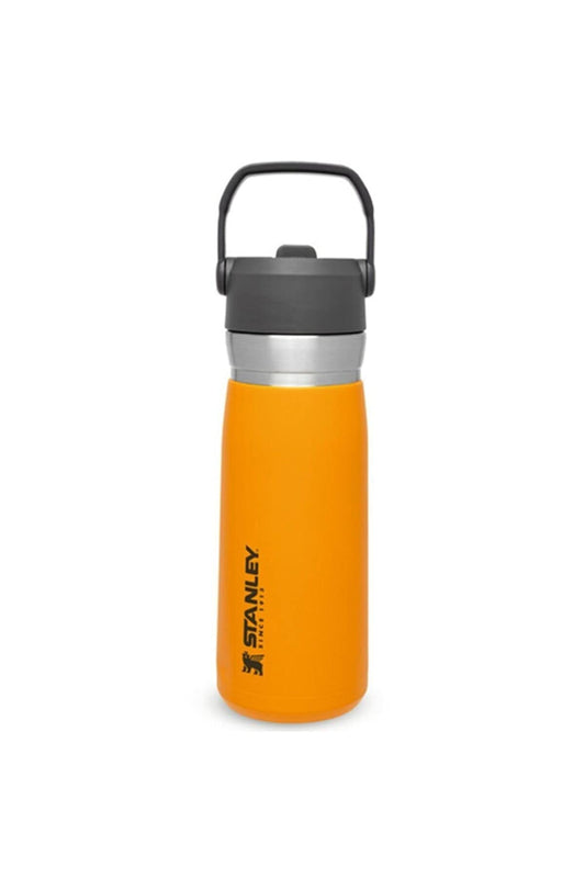 STANLEY Iceflow Stainless Steel Water Bottle With Straw 0.65L - Keeps Cold For 12+ Hours - Leakproof - BPA-Free Thermal Flask - Dishwasher Safe - Saffron