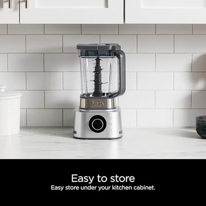 Ninja Blender & Food Processor Combo, Foodi Power Blender System for Smoothies, Bowls, Spreads & Shakes, 6 Functions, 72-oz Pitcher, To-Go Cups, Silver, SS401