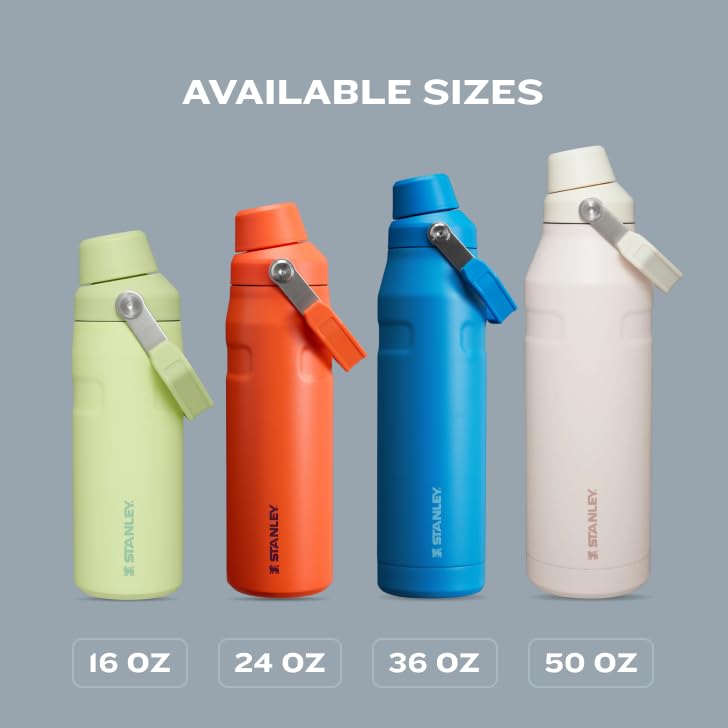 Stanley IceFlow Fast Flow Water Bottle 36 oz | Angled Spout Lid | Lightweight and Leakproof for Travel and Sports | Insulated Stainless Steel | BPA-Free | Black 2.0