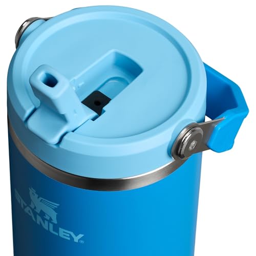 Stanley IceFlow 2.0 Flip Straw Tumbler with Handle 30 oz | Twist On Lid and Flip Up Straw | Leak Resistant Water Bottle | Insulated Stainless Steel | BPA-Free | Azure