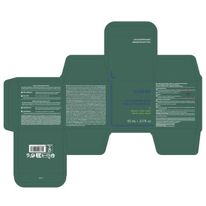 LANEIGE Cica Sleeping Mask: Soothing Overnight Mask with Centella & Fermented Forest Yeast Extract for Sensitive Skin & Moisture Barrier Repair