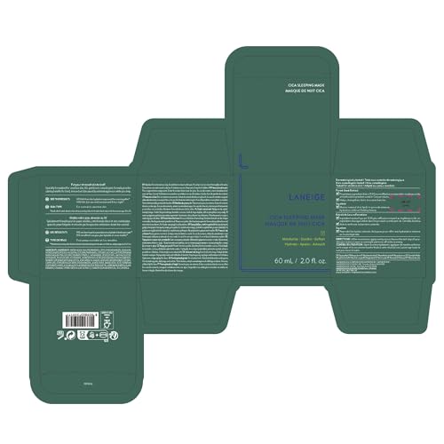 LANEIGE Cica Sleeping Mask: Soothing Overnight Mask with Centella & Fermented Forest Yeast Extract for Sensitive Skin & Moisture Barrier Repair