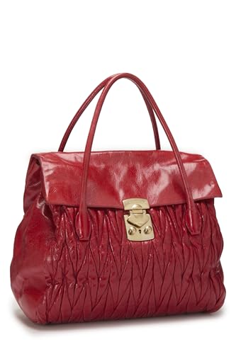 Miu Miu, Pre-Loved Red Nappa Convertible Handbag, Red