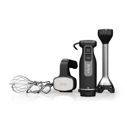 Ninja CI100 Foodi Power Mixer System, 750-Peak-Watt Immersion Blender and Hand Mixer, EasyGlide Beaters, Whisk, Black (Renewed)