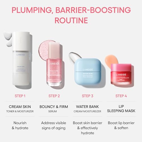 LANEIGE Bouncy & Firm Serum: Korean Slow Aging Collagen Serum with Peptides for Plumping, Firming, & Hydrating