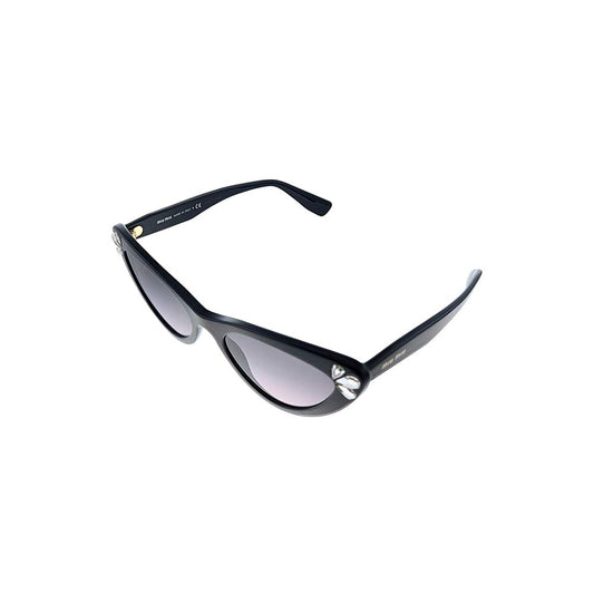 Miu Miu MU 01VS 152146 Black Plastic Butterfly Sunglasses Pink Gradient Lens