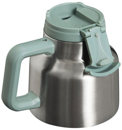 Stanley Tough-To-Tip Admiral's Mug 20 oz | Twist-on Flip Open Lid | Wide Body with Non-Skid Rubber Base | Insulated Stainless Steel Coffee Cup | BPA-Free | Stainless Steel Shale