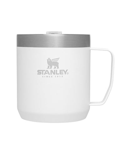 Stanley Stay-Hot Camp Mug 12 oz | Press Fit Drink Through Lid | Cup for Coffee, Tea and Drinks | Insulated Stainless Steel Coffee Mug | BPA-Free | Polar