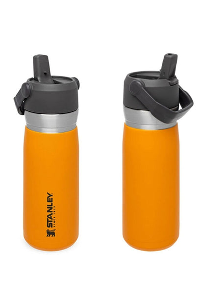STANLEY Iceflow Stainless Steel Water Bottle With Straw 0.65L - Keeps Cold For 12+ Hours - Leakproof - BPA-Free Thermal Flask - Dishwasher Safe - Saffron