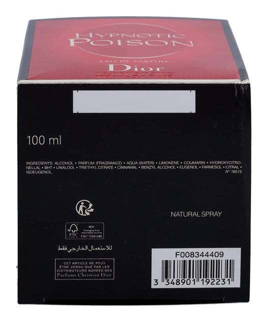 Dior Christian Hypnotic Poison Eau De Parfum Spray for Women, 3.4 fl. oz.