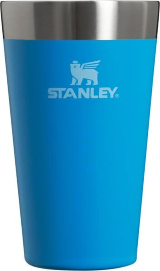 Stanley Adventure Stacking Beer Pint Glass 16oz | Stackable Drinking Cup for Cold Beverages | Dishwasher Safe | Insulated Stainless Steel Tumbler | BPA-Free | Azure