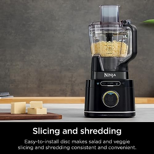 Ninja | All-in-One Blender & Food Processor | Best for Smoothies, Cookie Dough, Salsas, Cole Slaw & More | BlendSense Intelligence for Perfectly Smooth Results | 1800 Watt | Black | TB401